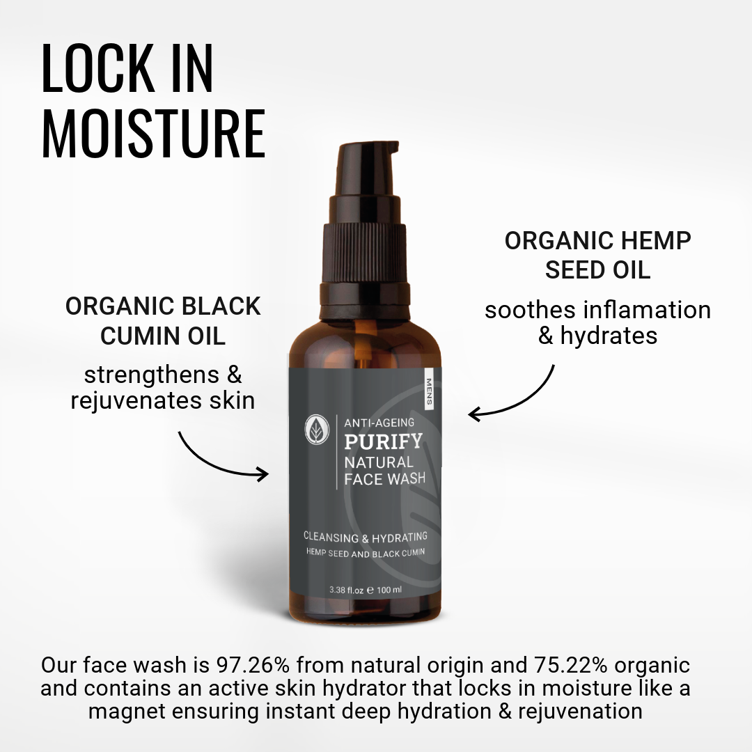 Men's Cleansing & Hydrating Organic Face Wash