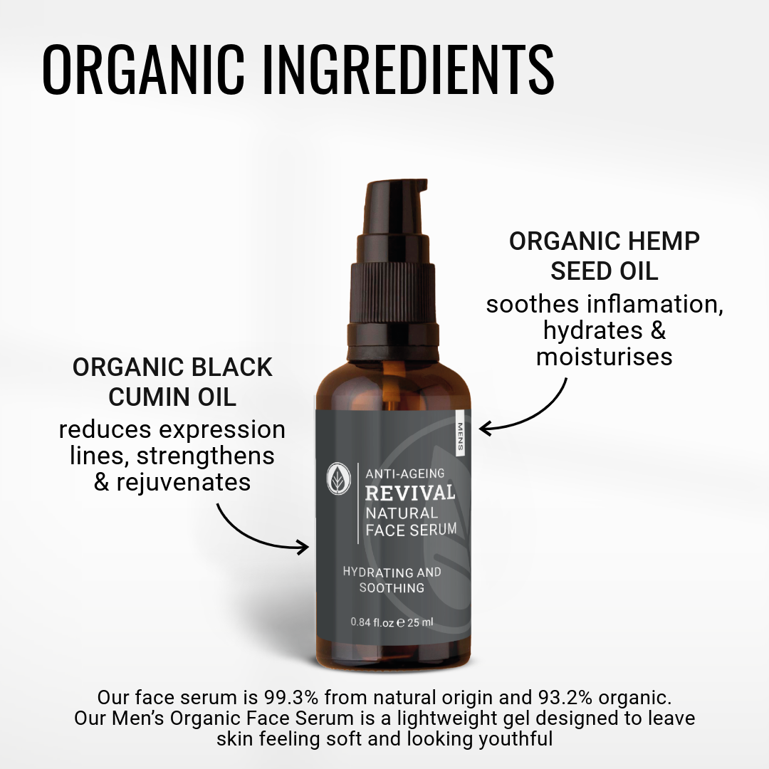 Men's Hydrating & Soothing Organic Face Serum