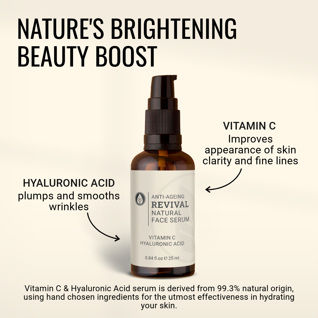 Women's Vitamin C & Hyaluronic Acid Natural Face Serum